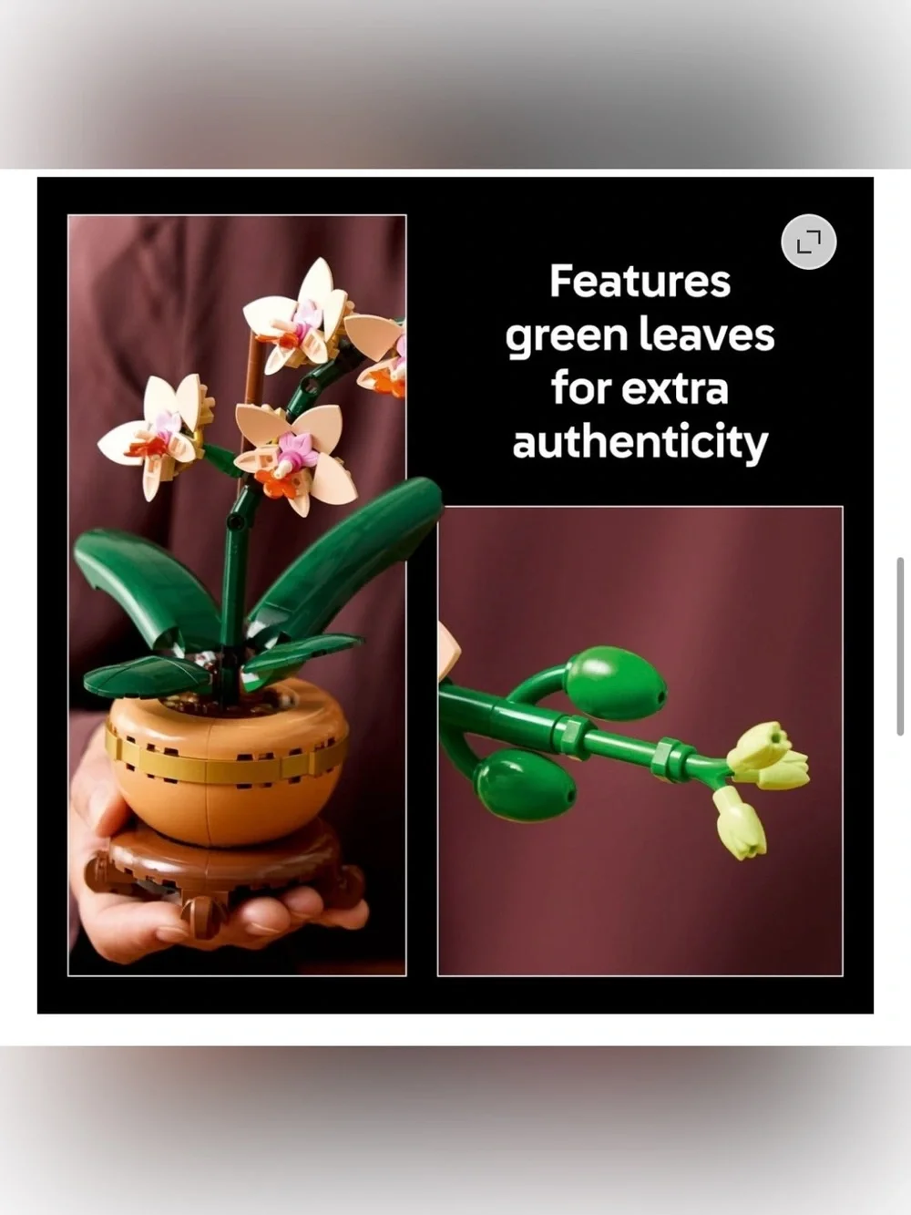 Lego New Botanicals Mini Orchid in Pink, Green and Copper